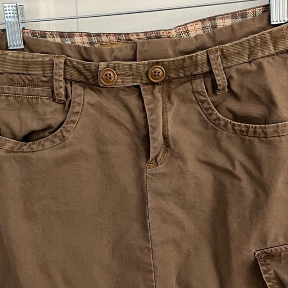 G1 Outdoor Goods Brown Khaki Utility Safari Skirt Size 0 Gorpcore Camping Cargo - Picture 4 of 11